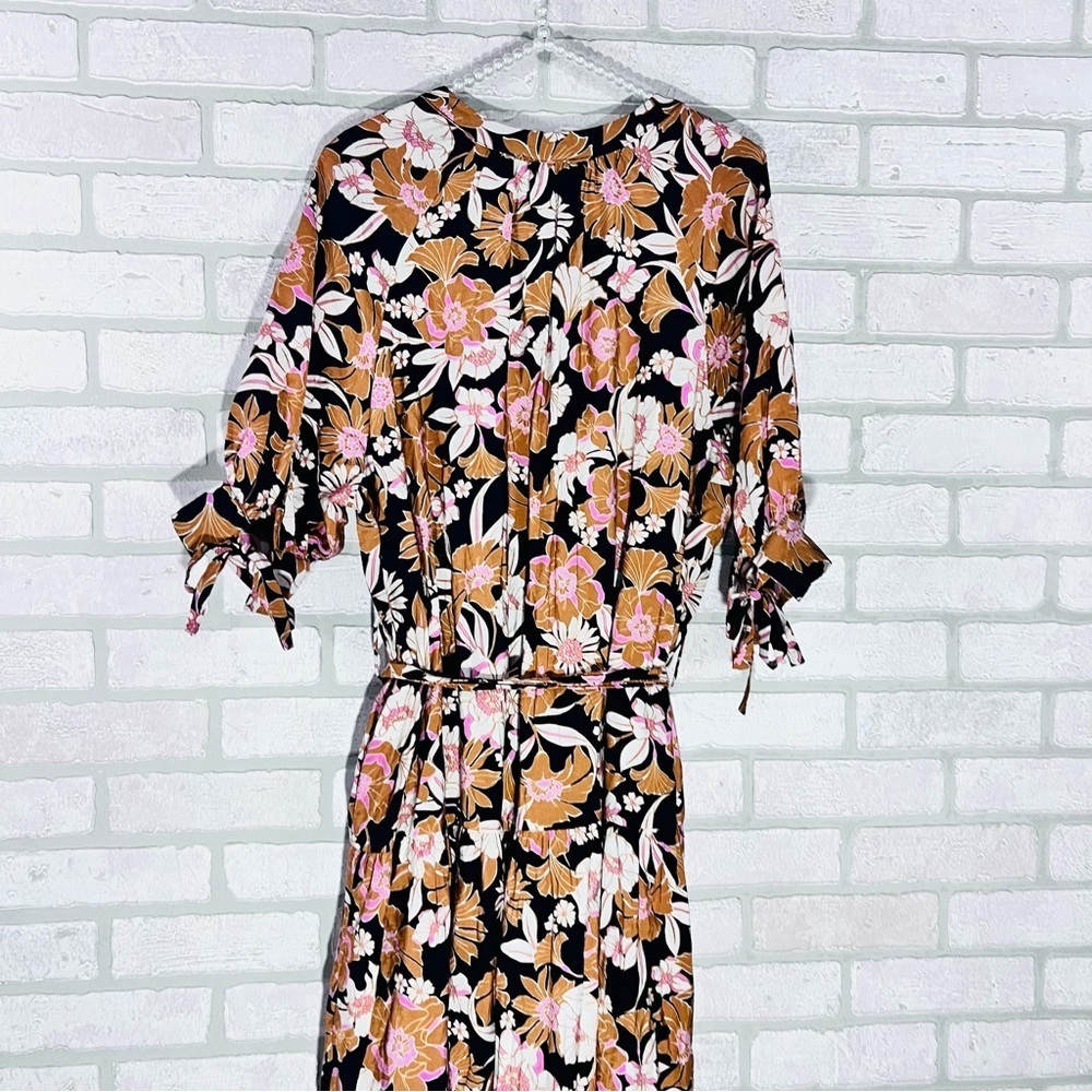 Bohme Kinsley Floral Short Sleeve Midi Dress Size S - Picture 8 of 14